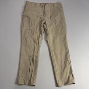 Old Navy Mens Athletic Built-In Flex Khaki Pants 38x30 Beige Cotton Blend